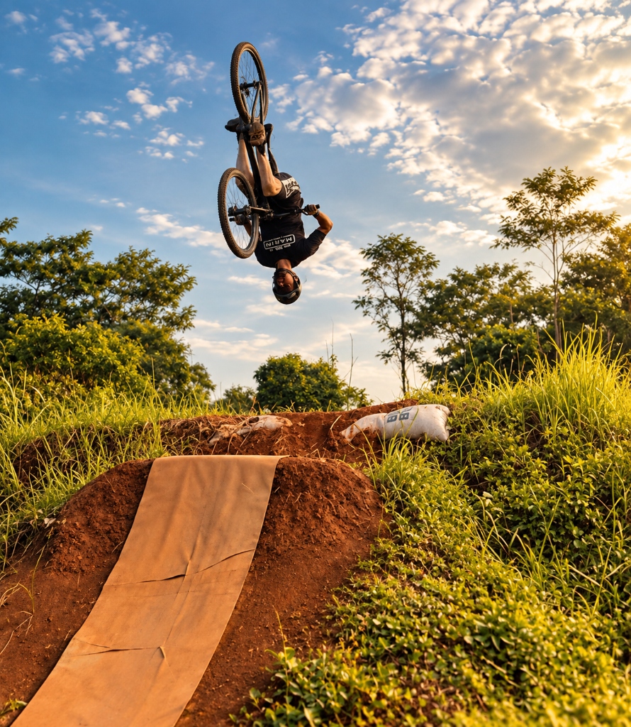 Atraksi Backflip Dirt Jump Cikeas