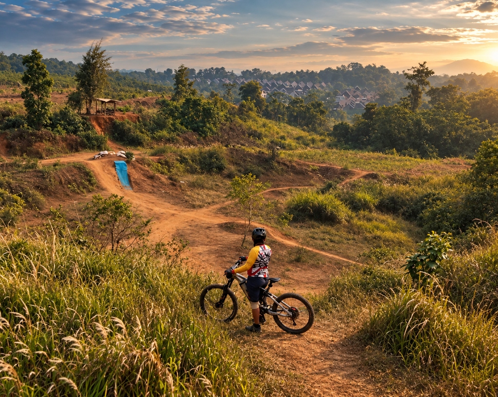 Panorama Sunset & Perbukitan Track Cikeas