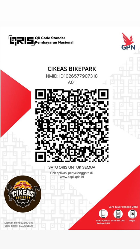 Kode QRIS Donasi Cikeas Bikepark NMID ID1026577907318